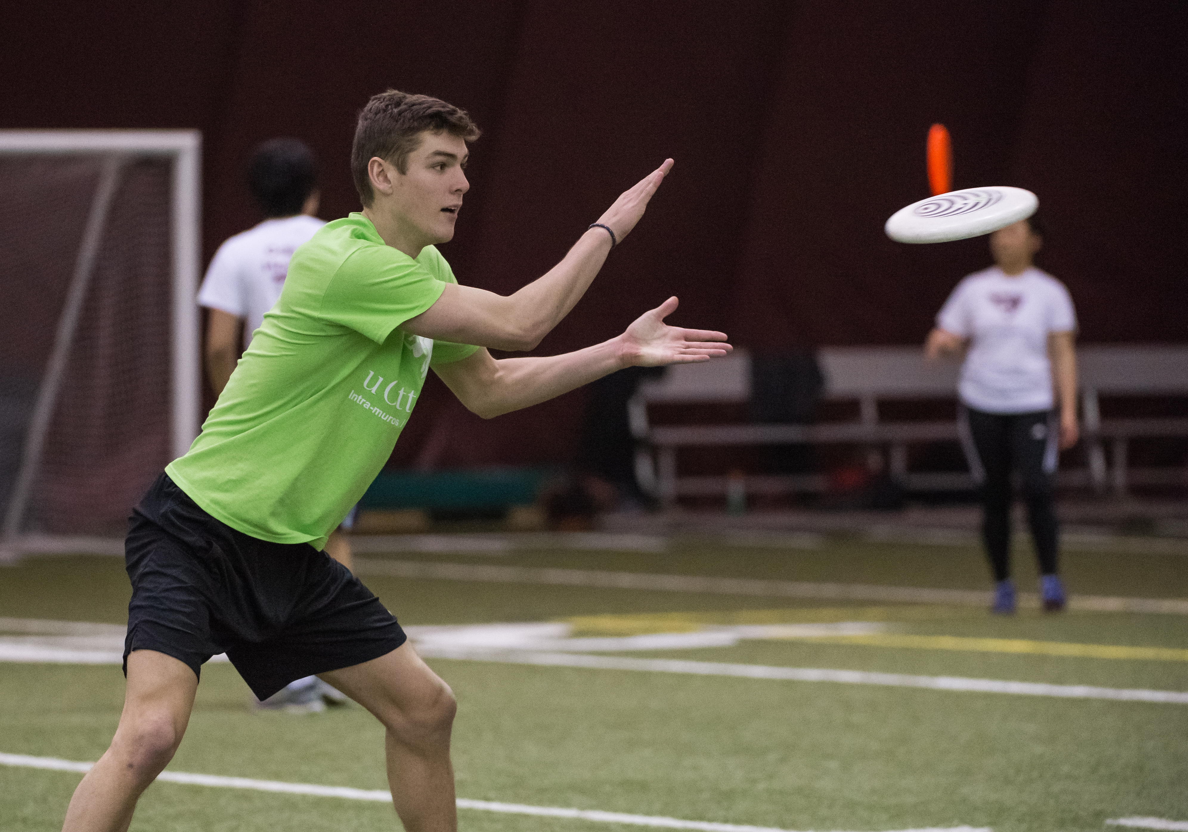 Catching frisbee